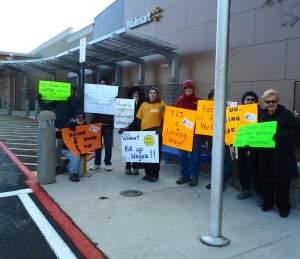 Black Friday protest against Walmart's labor practices at Sterling, Virginia store